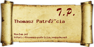 Thomasz Patrícia névjegykártya